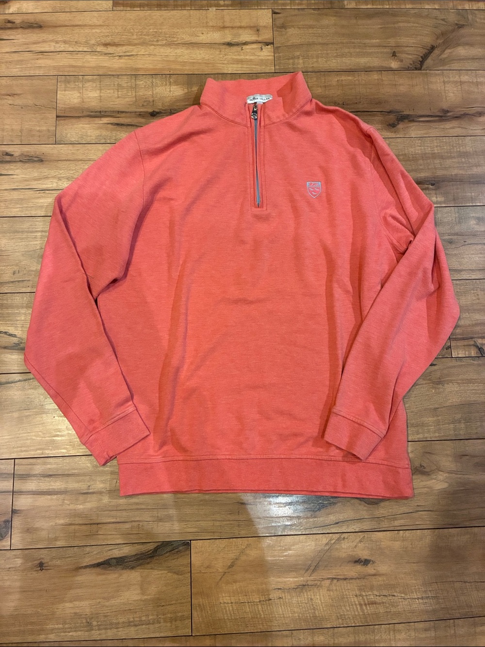 Peter Millar Men's Coral Quarter-Zip Sweater
